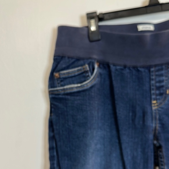 Old Navy Blue maternity stretch, Wide Leg Jeans size large long - Picture 4 of 15